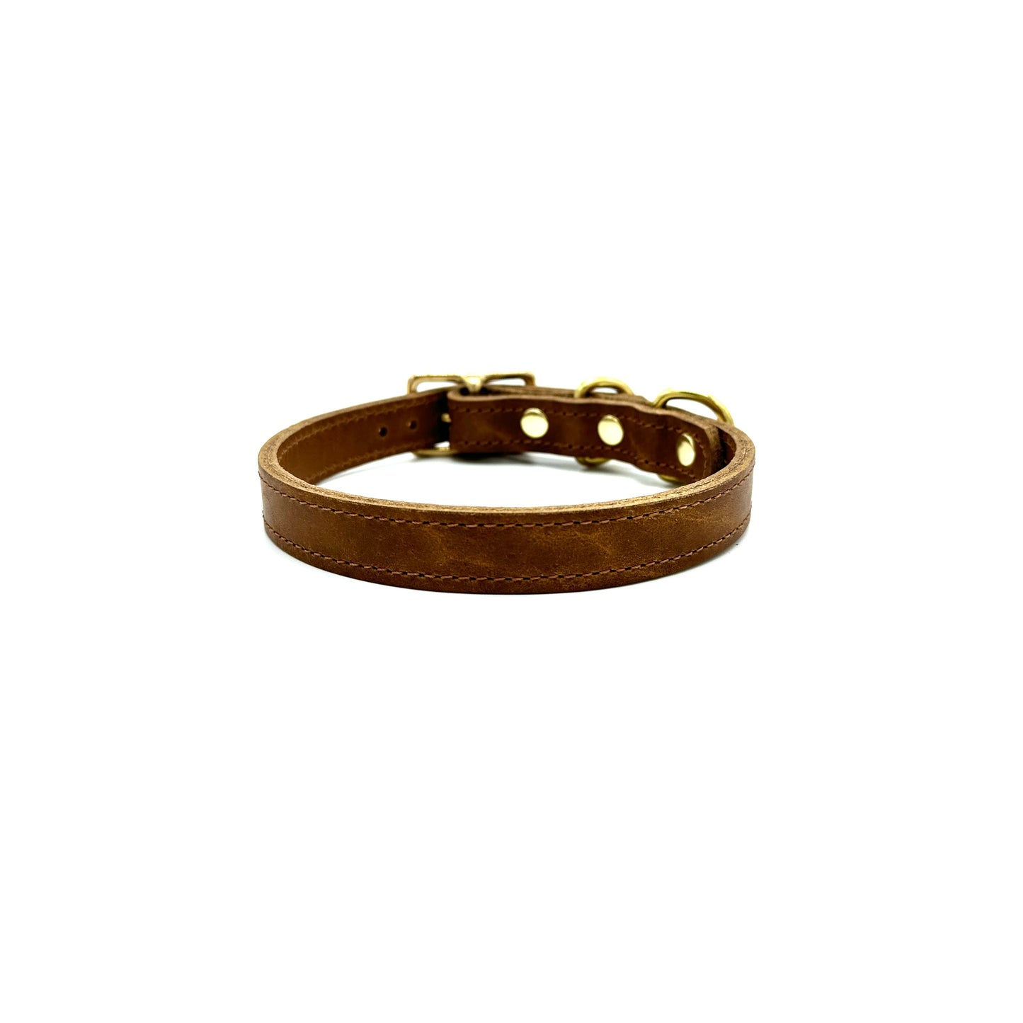 D-Ring Wickett & Craig Brown Leather Dog Collar