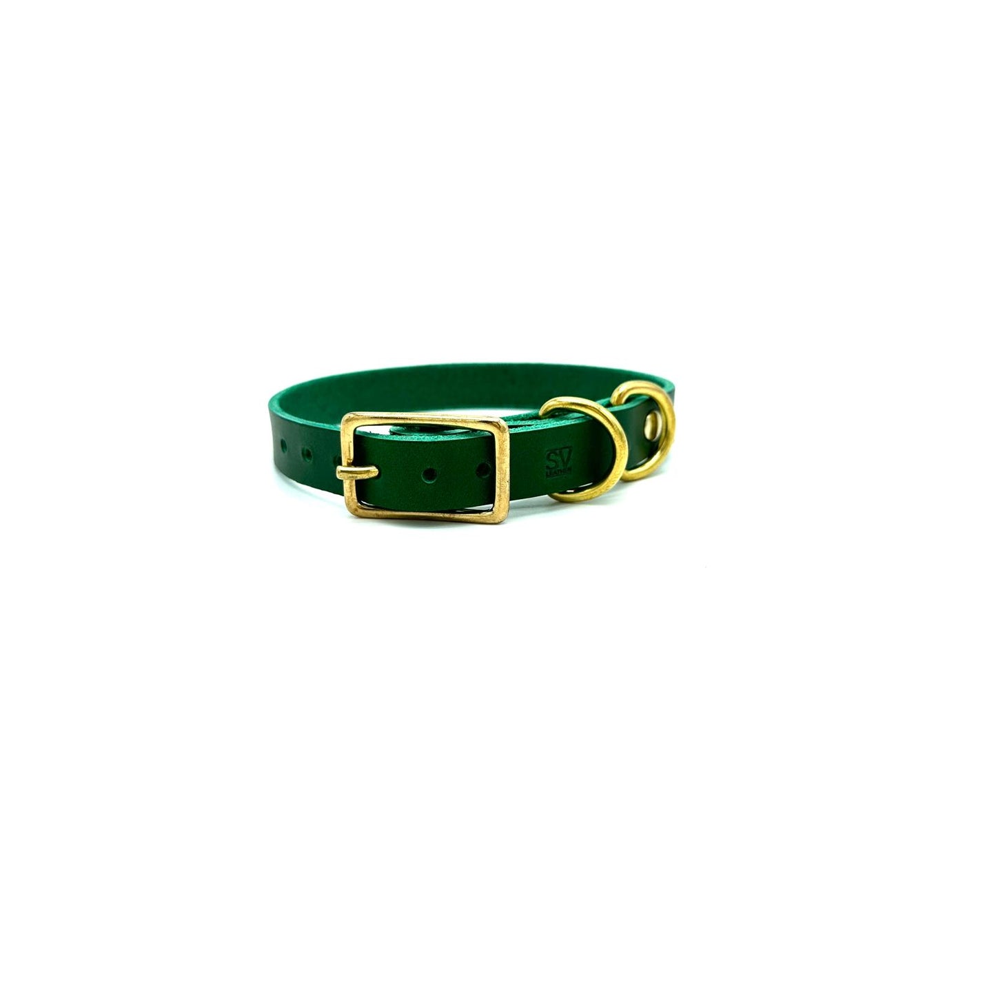 Classic Collar Italian Green Leather