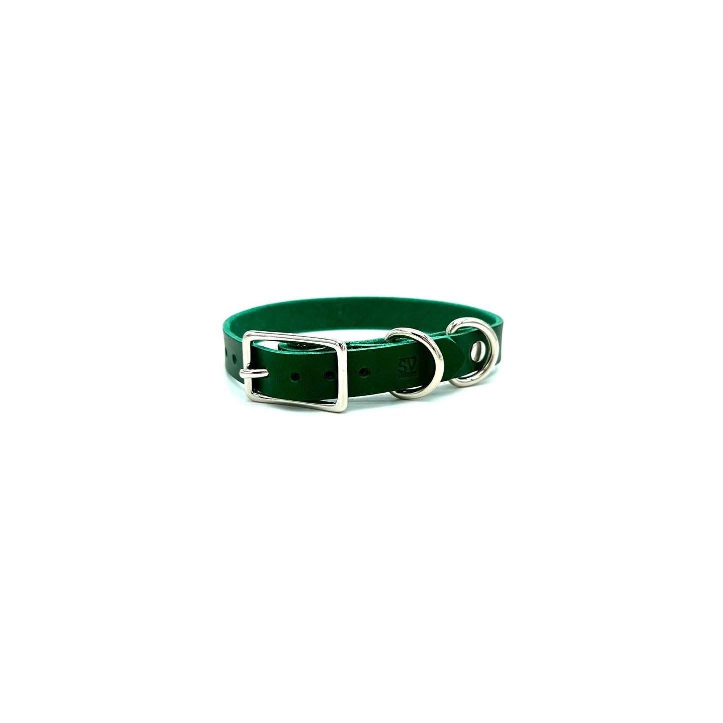 Classic Collar Italian Green Leather