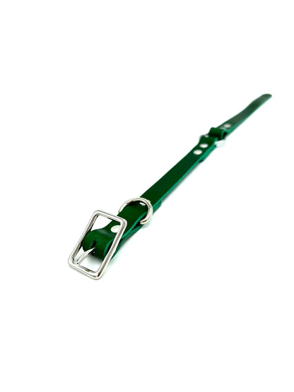 O-Ring Collar Italian Green Leather
