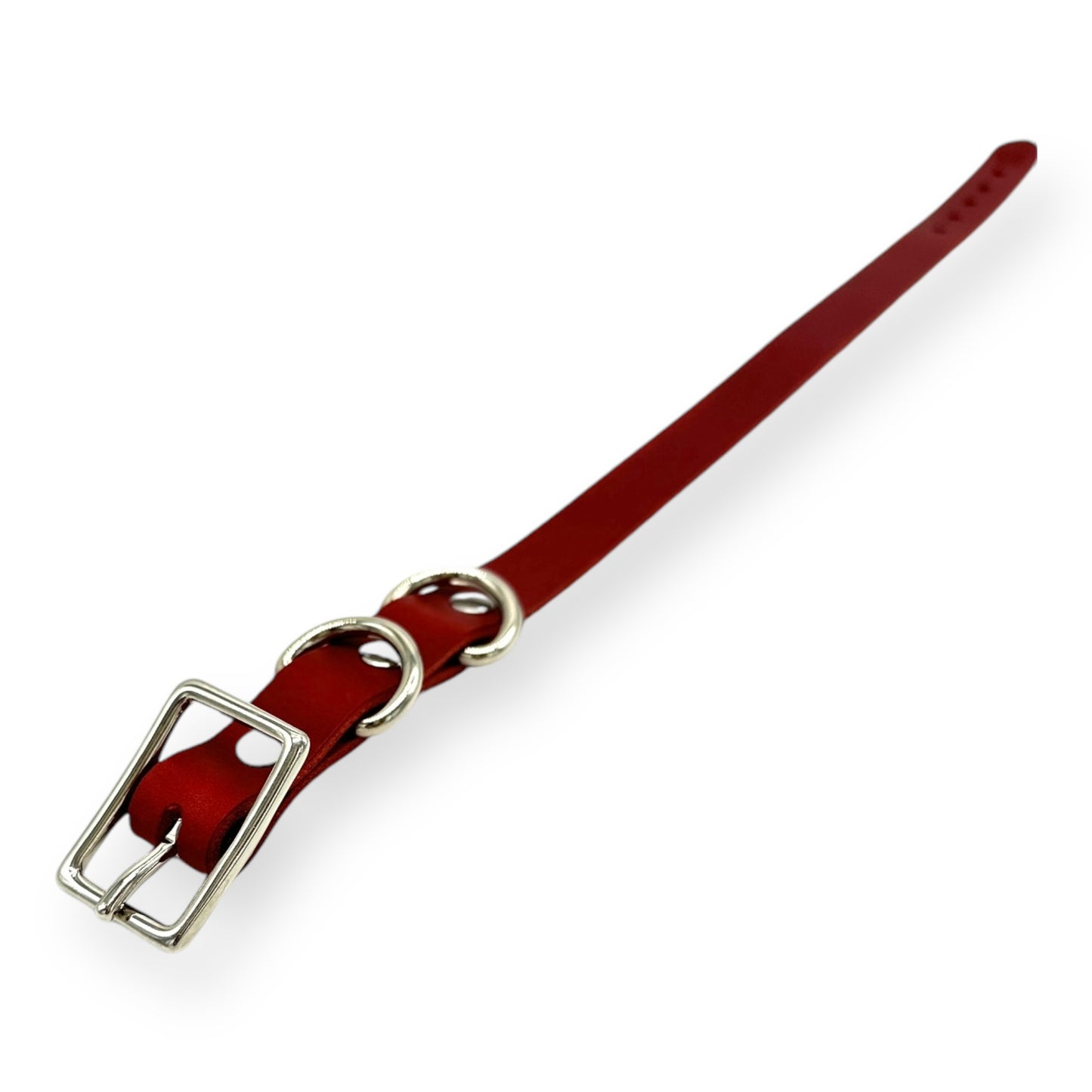 Classic Collar Italian Red Leather