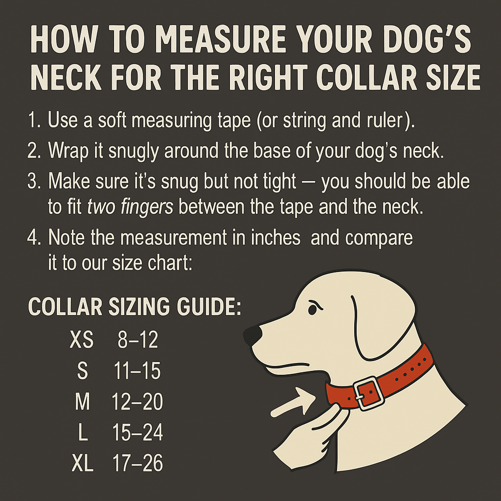 Classic Black Bison Leather Dog Collar